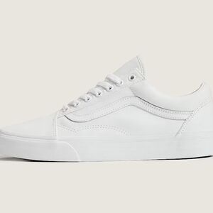 💎SOLD💎Vans Old Skool Classic White Canvas Sneakers Mens 7 Womens 8.5